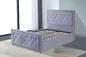 Βελούδο υφάσματος ταπετσαριών βασίλισσας Size Platform Bed Bedroom έπιπλα εξωτερικής διαμέτρου αρσενηκού σπειρώματος 1.6x2m